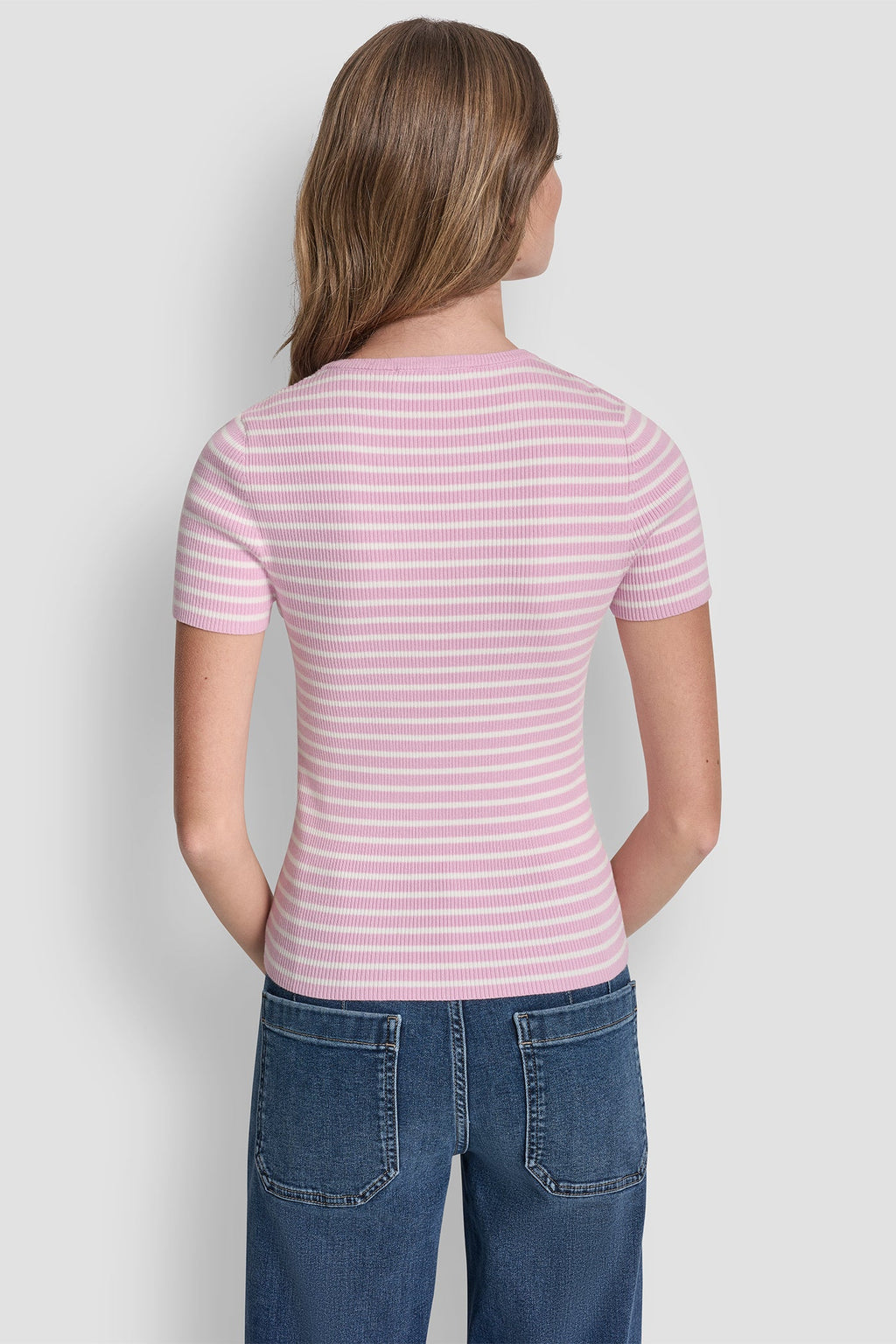 CREW NECK STRIPED TEE