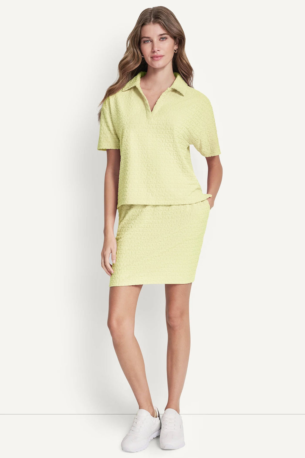 LOGO JACQUARD BOXY POLO TEE