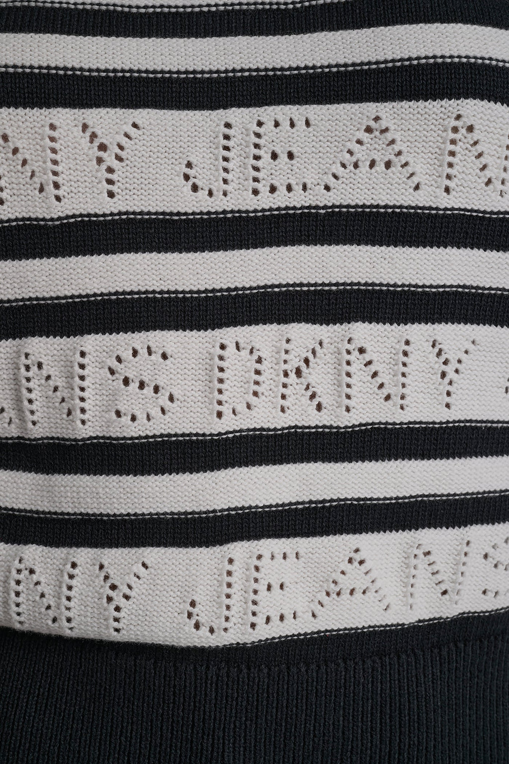 LOGO POINTELLE STRIPED SWEATER