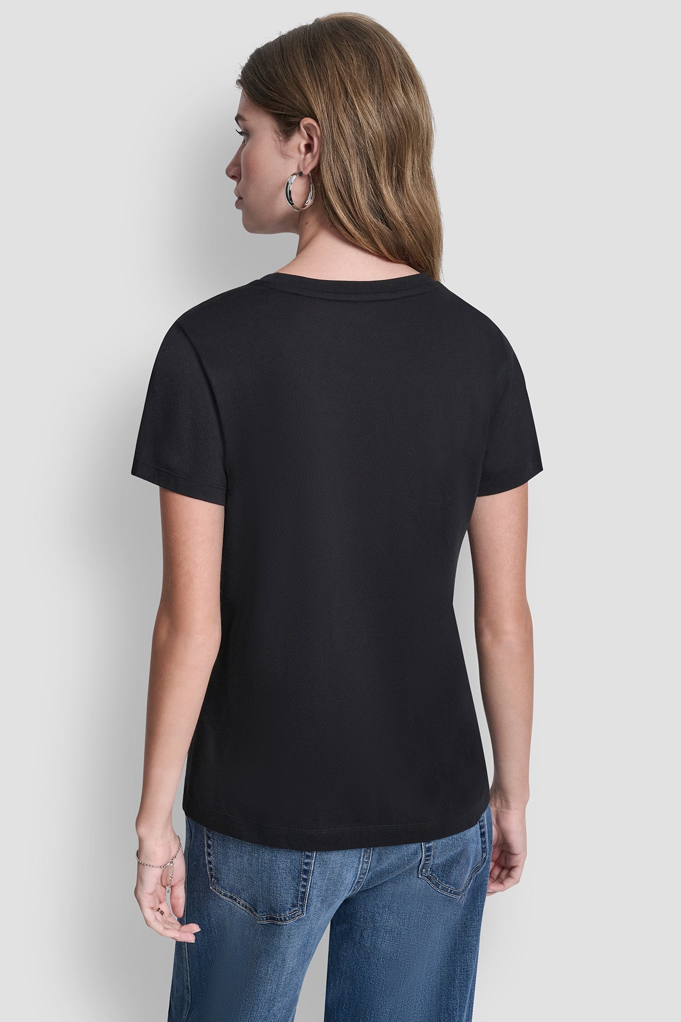 DKNY JEANS STACKED RHINESTONE TEE