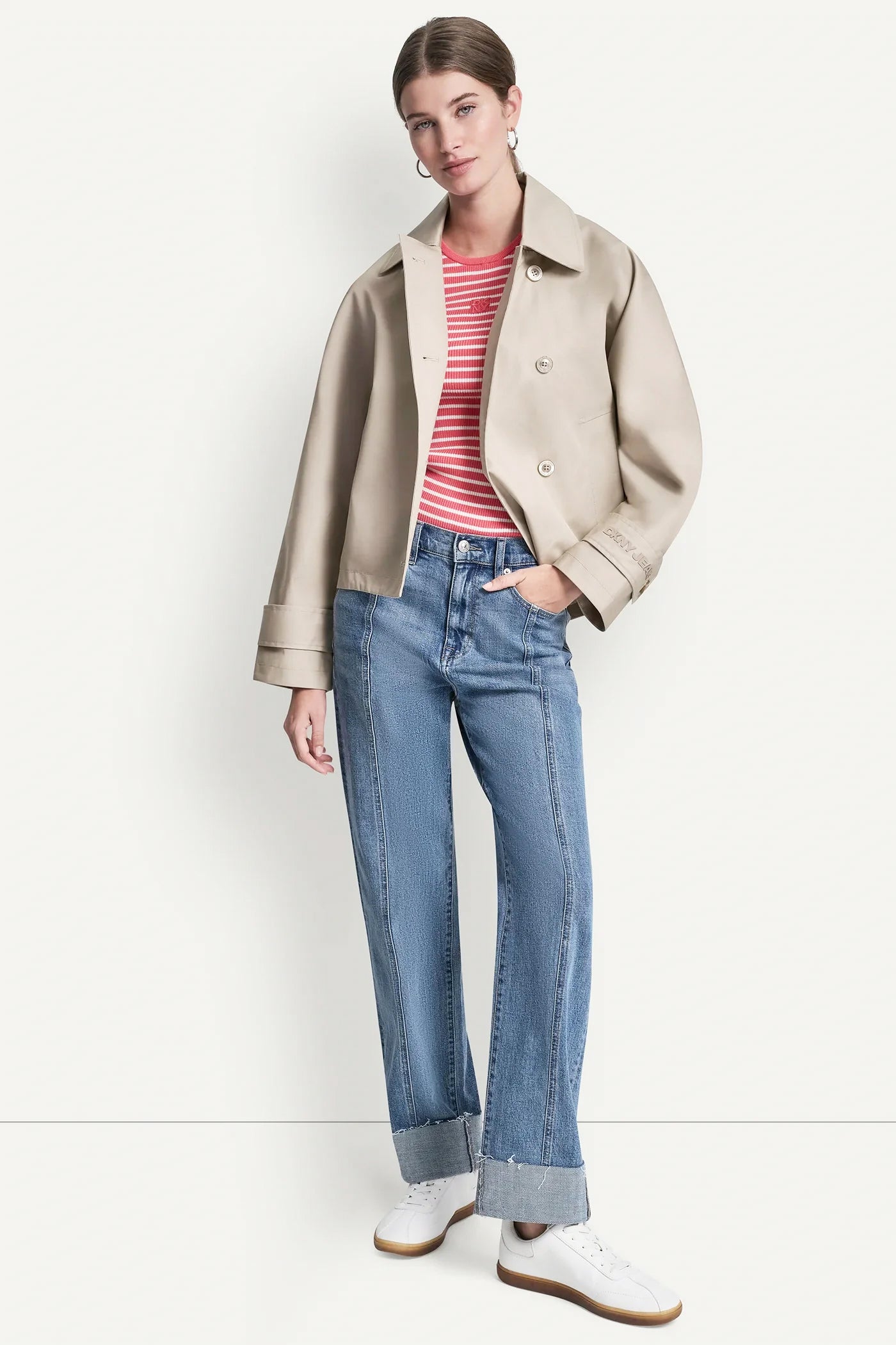 SINGLE-BREASTED MILITARY SHORT TRENCH
