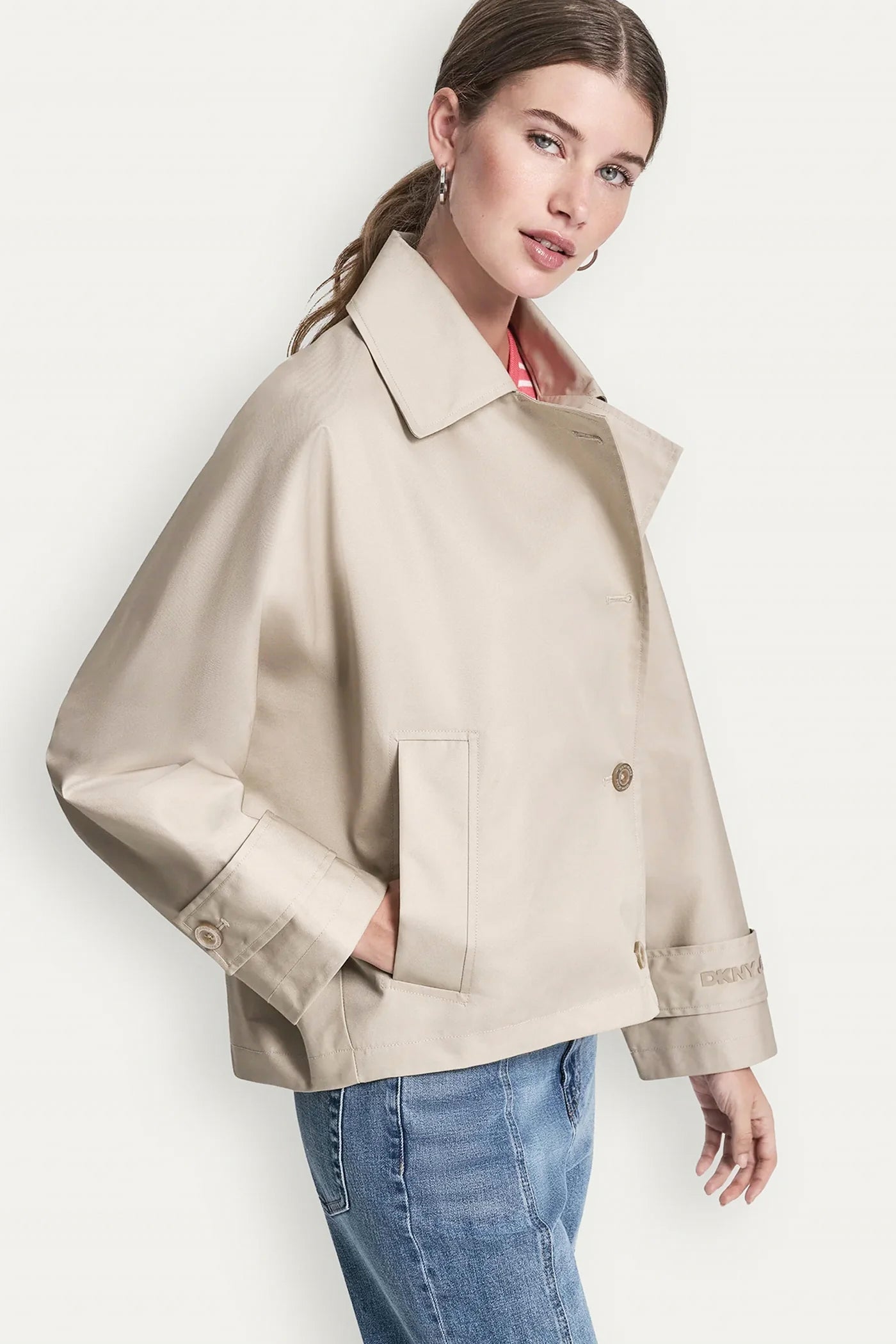 SINGLE-BREASTED MILITARY SHORT TRENCH