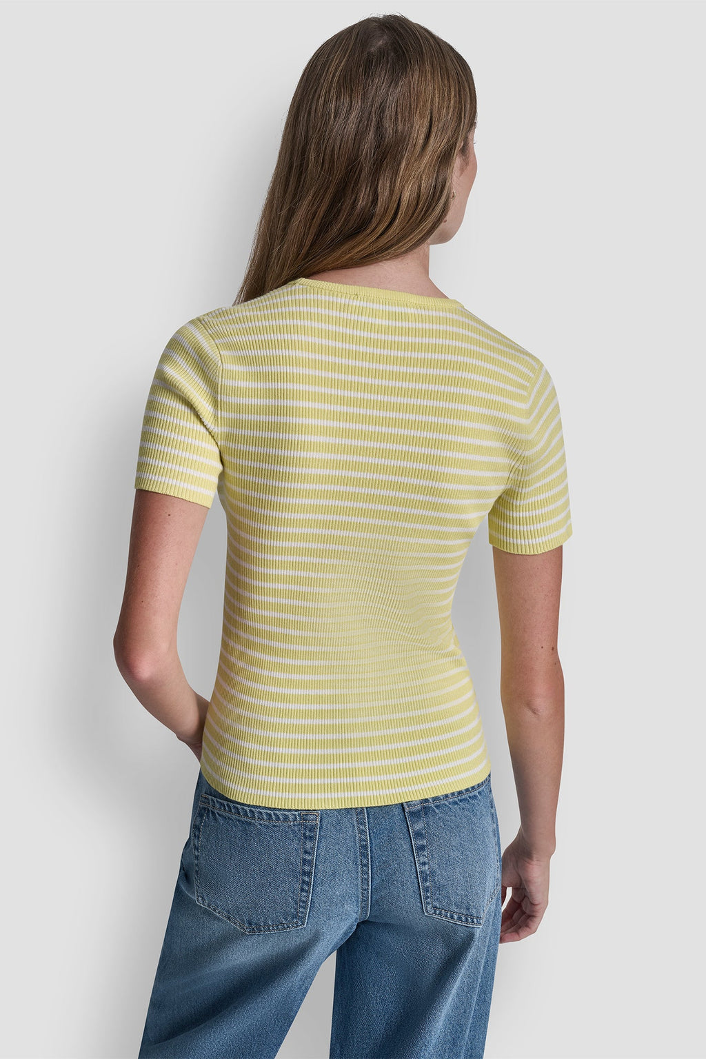 CREW NECK STRIPED TEE