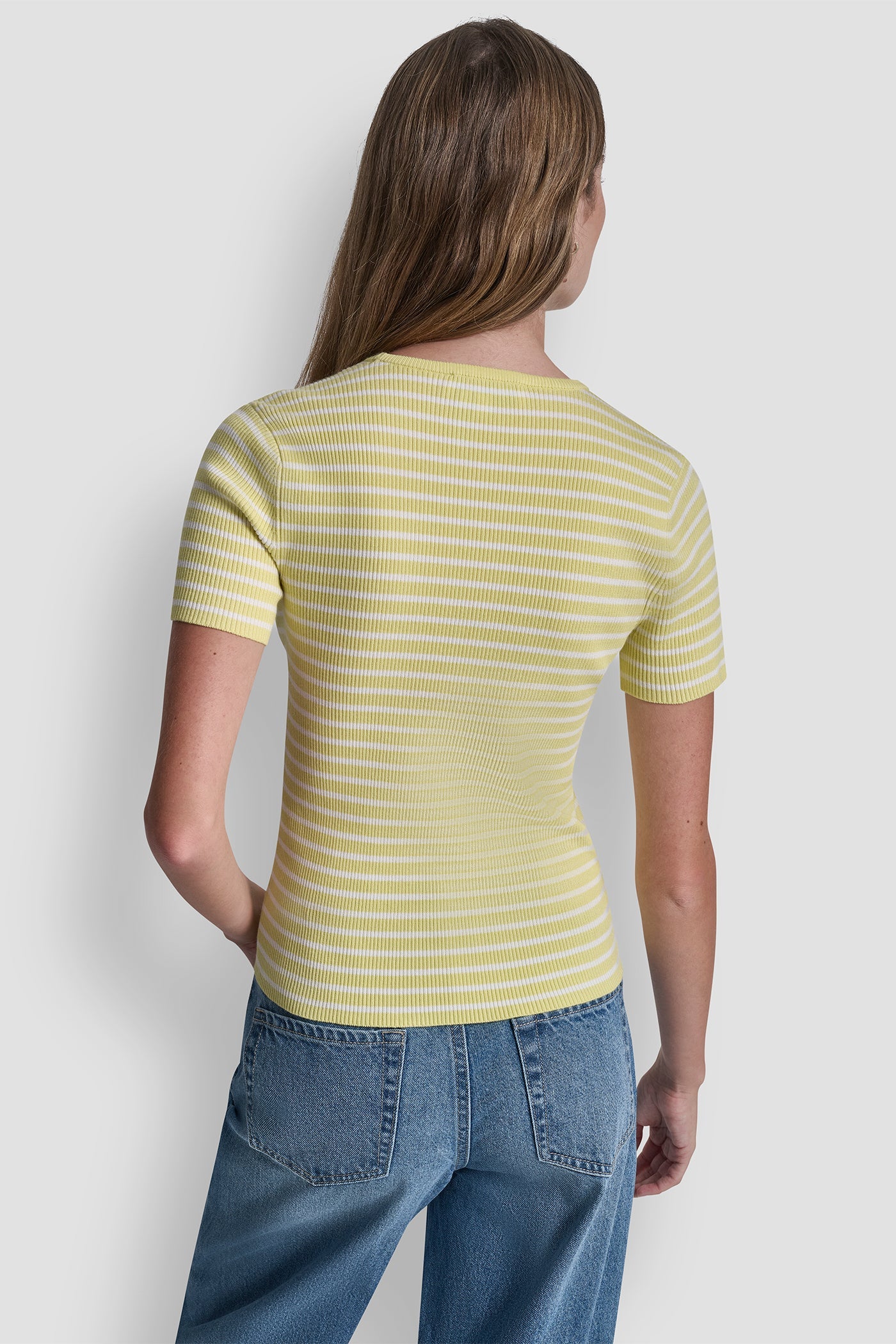 CREW NECK STRIPED TEE