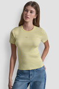 CREW NECK STRIPED TEE