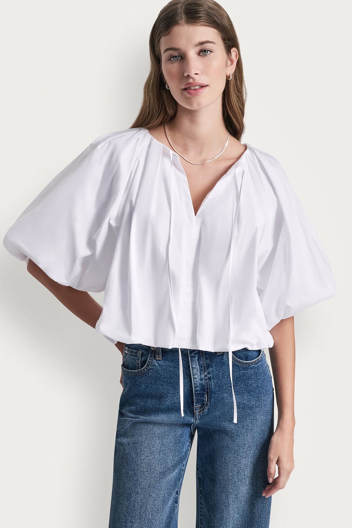 SHORT-SLEEVE BUBBLE TOP
