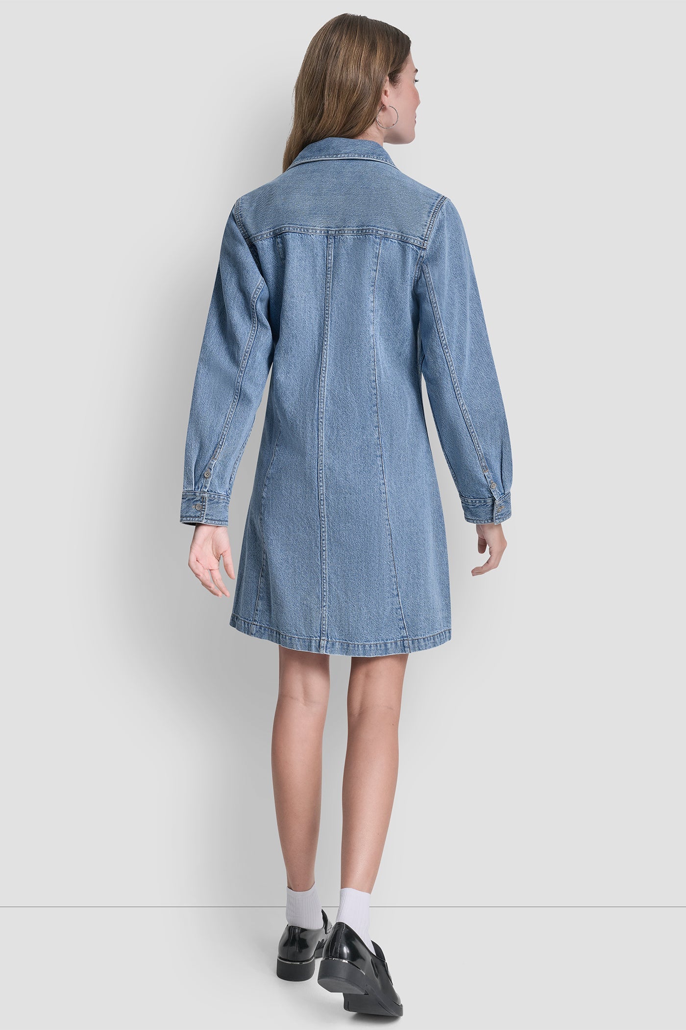 SEAMED A-LINE DRESS