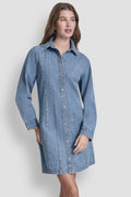 SEAMED A-LINE DRESS