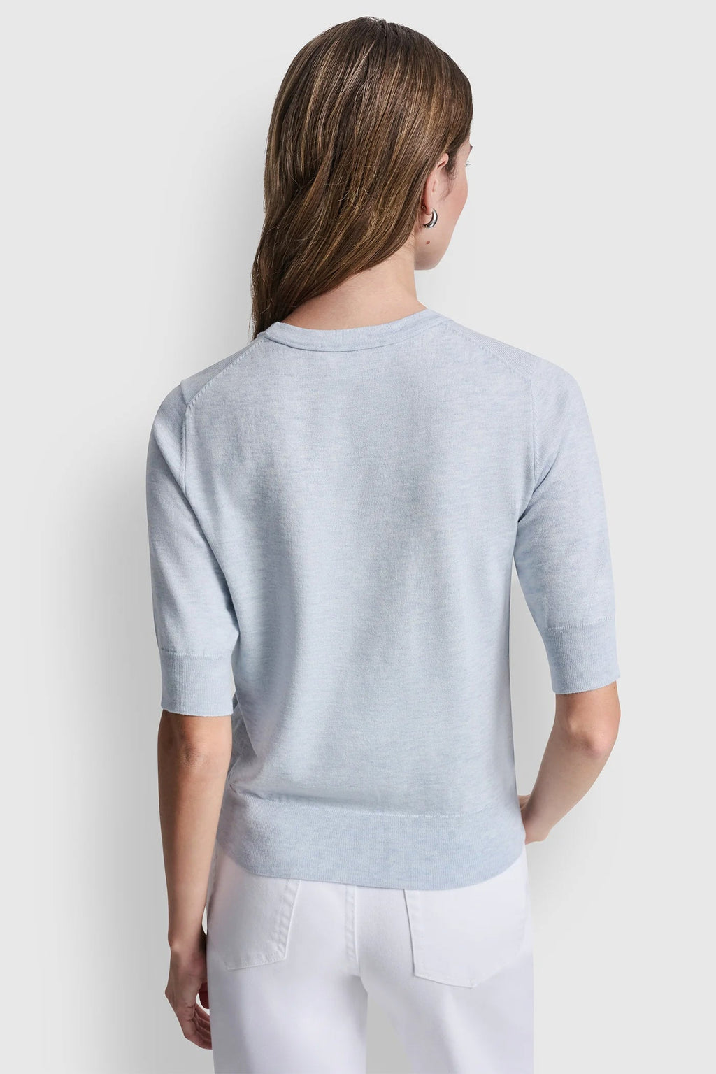 ELBOW SLEEVE CREW NECK SWEATER