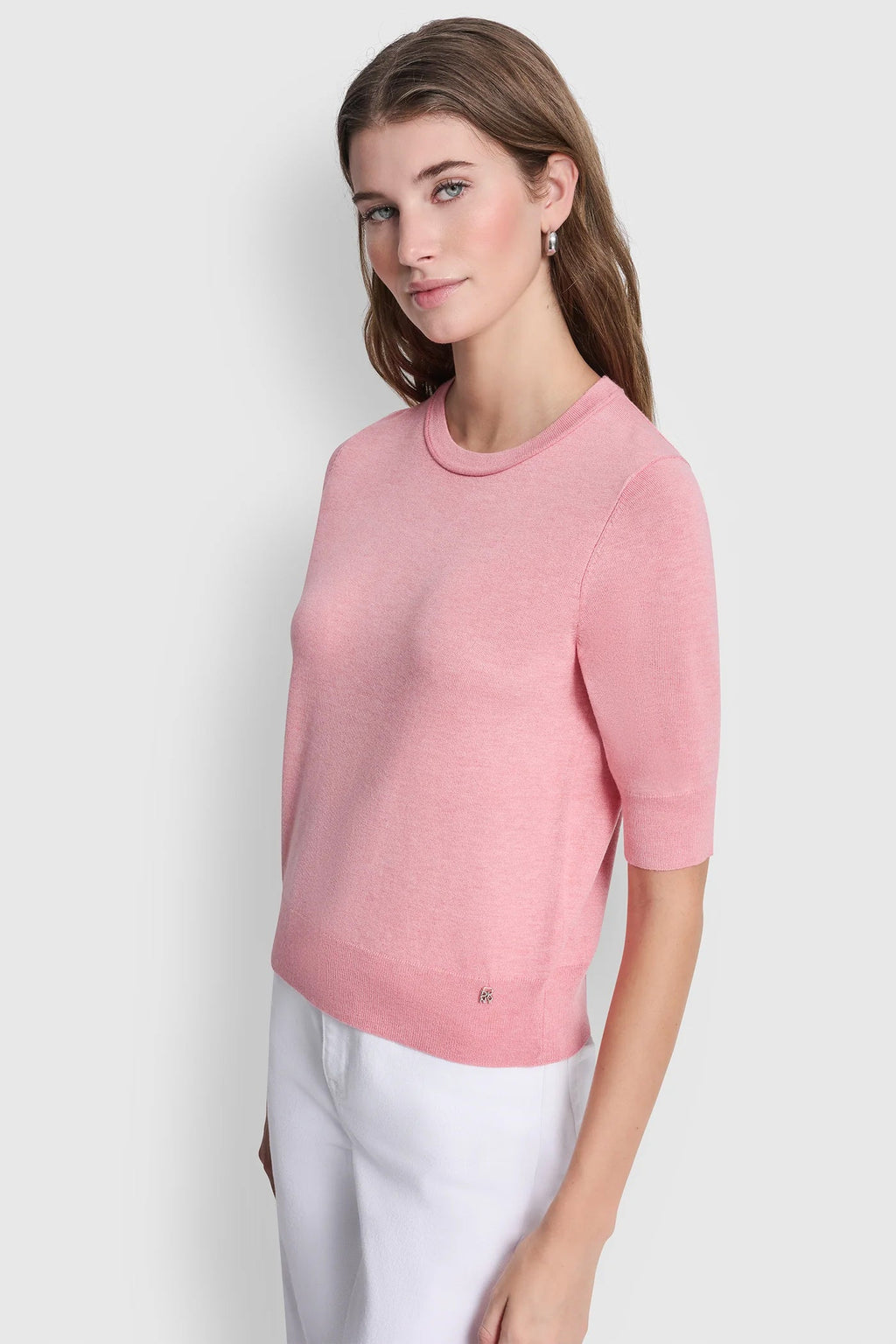 ELBOW SLEEVE CREW NECK SWEATER