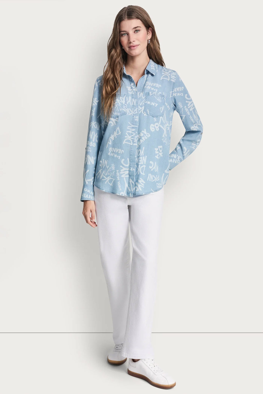 GARMENT DYE SPLIT BACK SHIRT