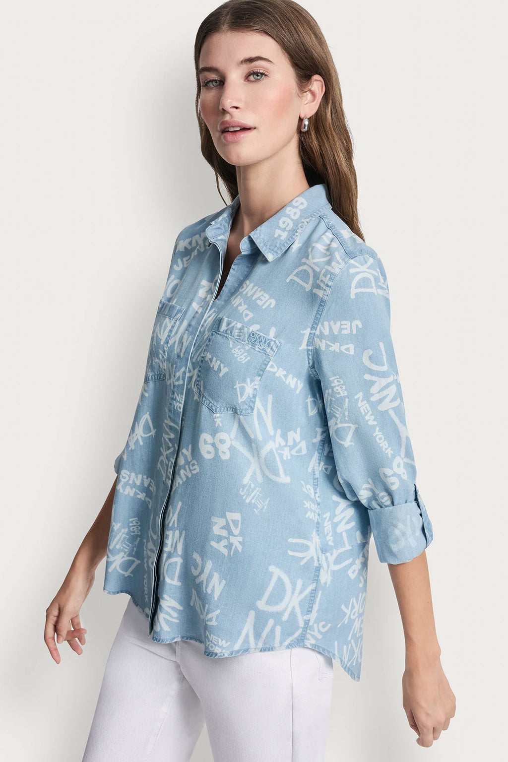GARMENT DYE SPLIT BACK SHIRT