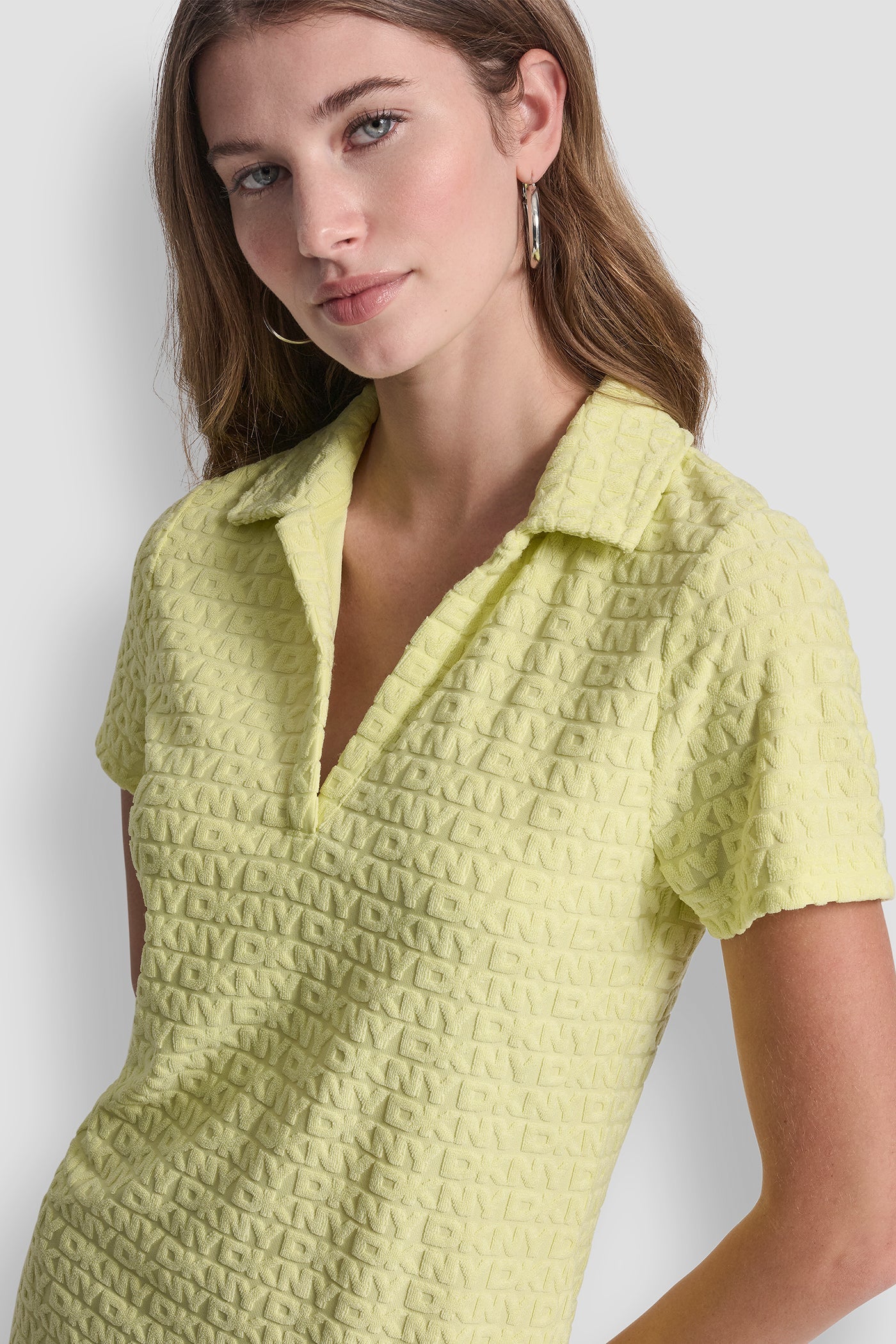 LOGO JACQUARD POLO DRESS