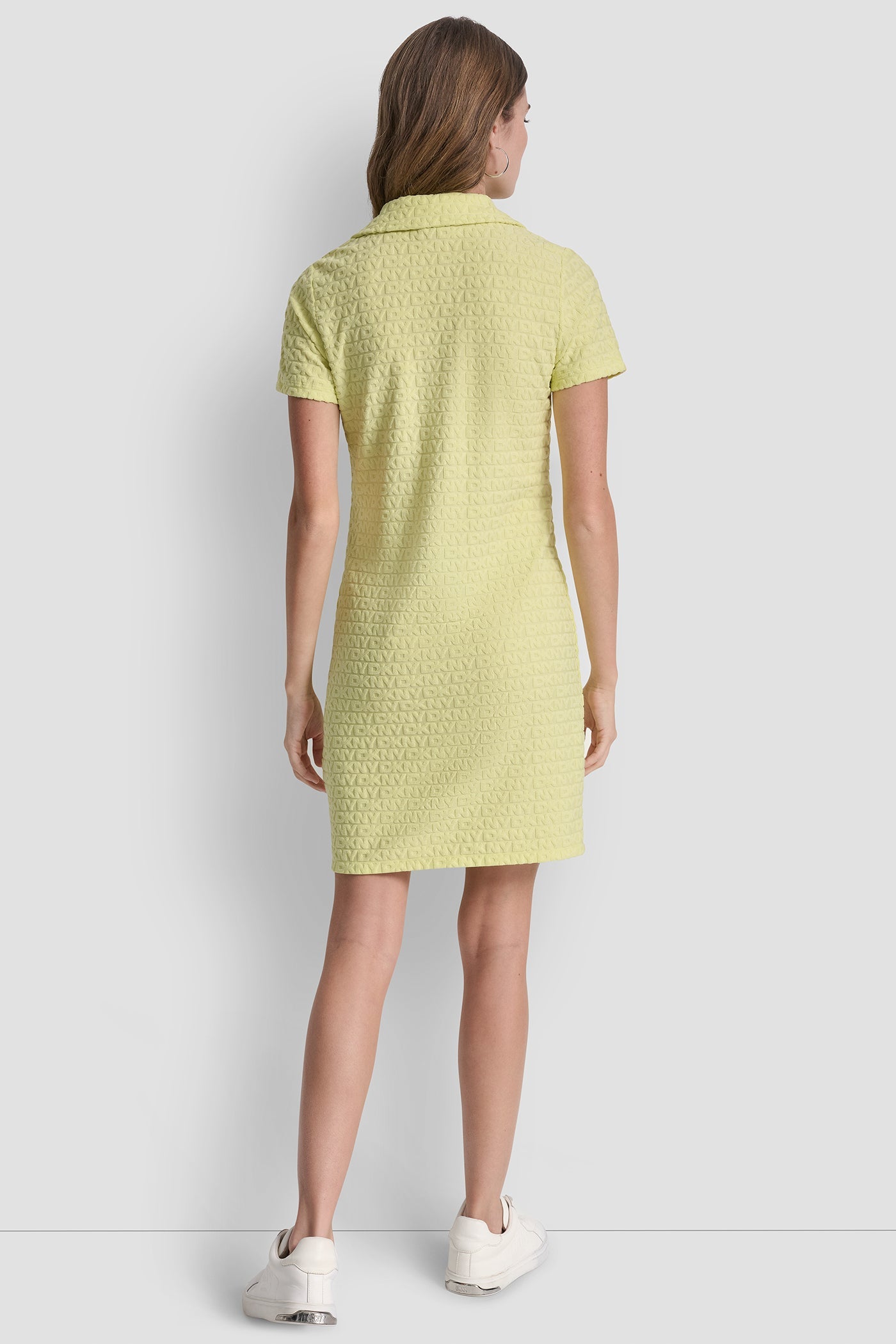 LOGO JACQUARD POLO DRESS