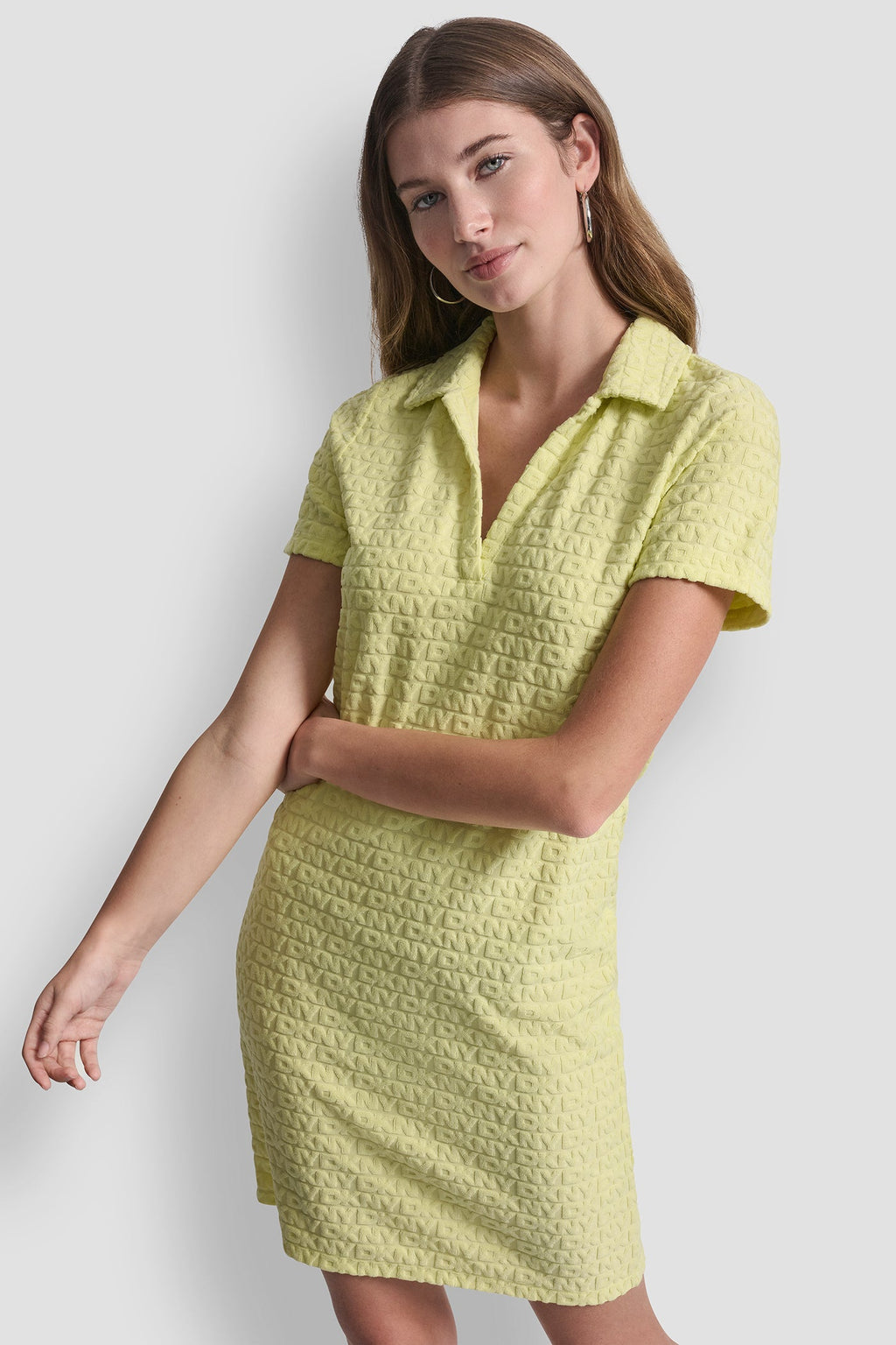 LOGO JACQUARD POLO DRESS
