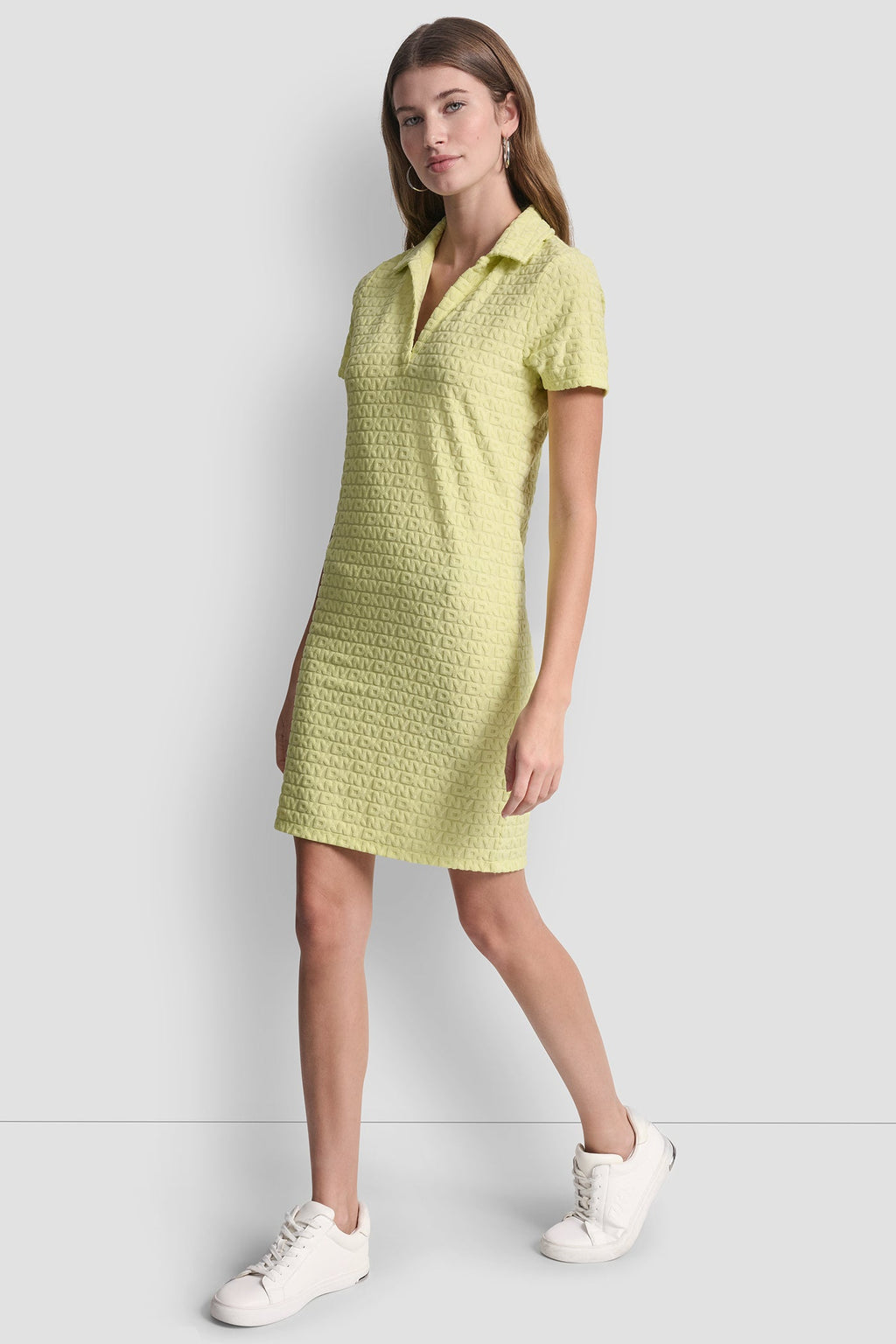 LOGO JACQUARD POLO DRESS
