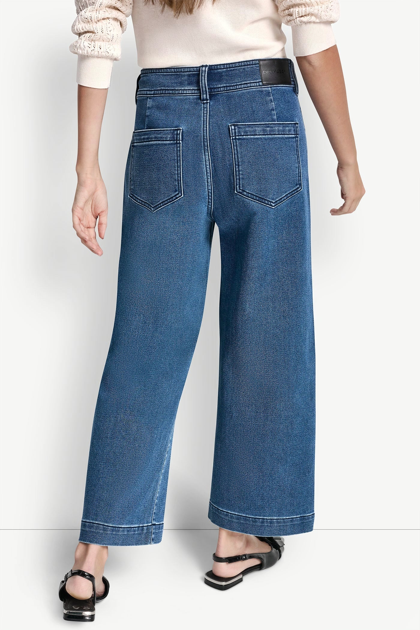 INDIGO TERRY CROPPED WIDE LEG