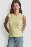CREW NECK SLEEVELESS SWEATER