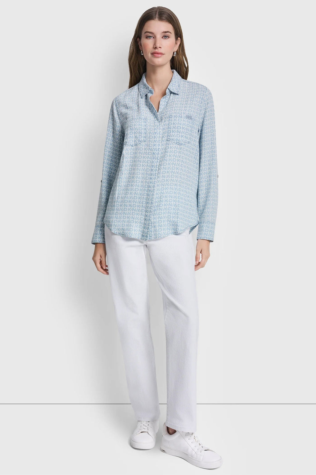 GARMENT DYE SPLIT BACK SHIRT