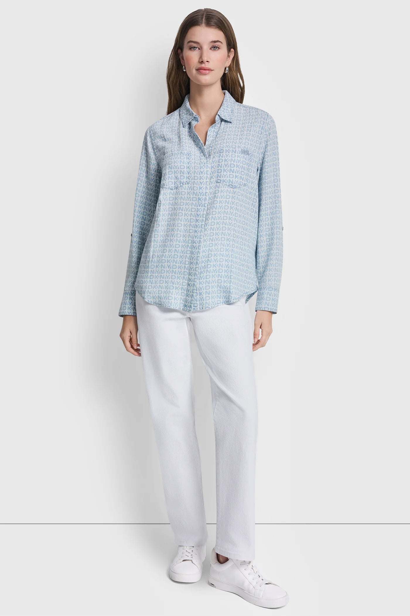 GARMENT DYE SPLIT BACK SHIRT