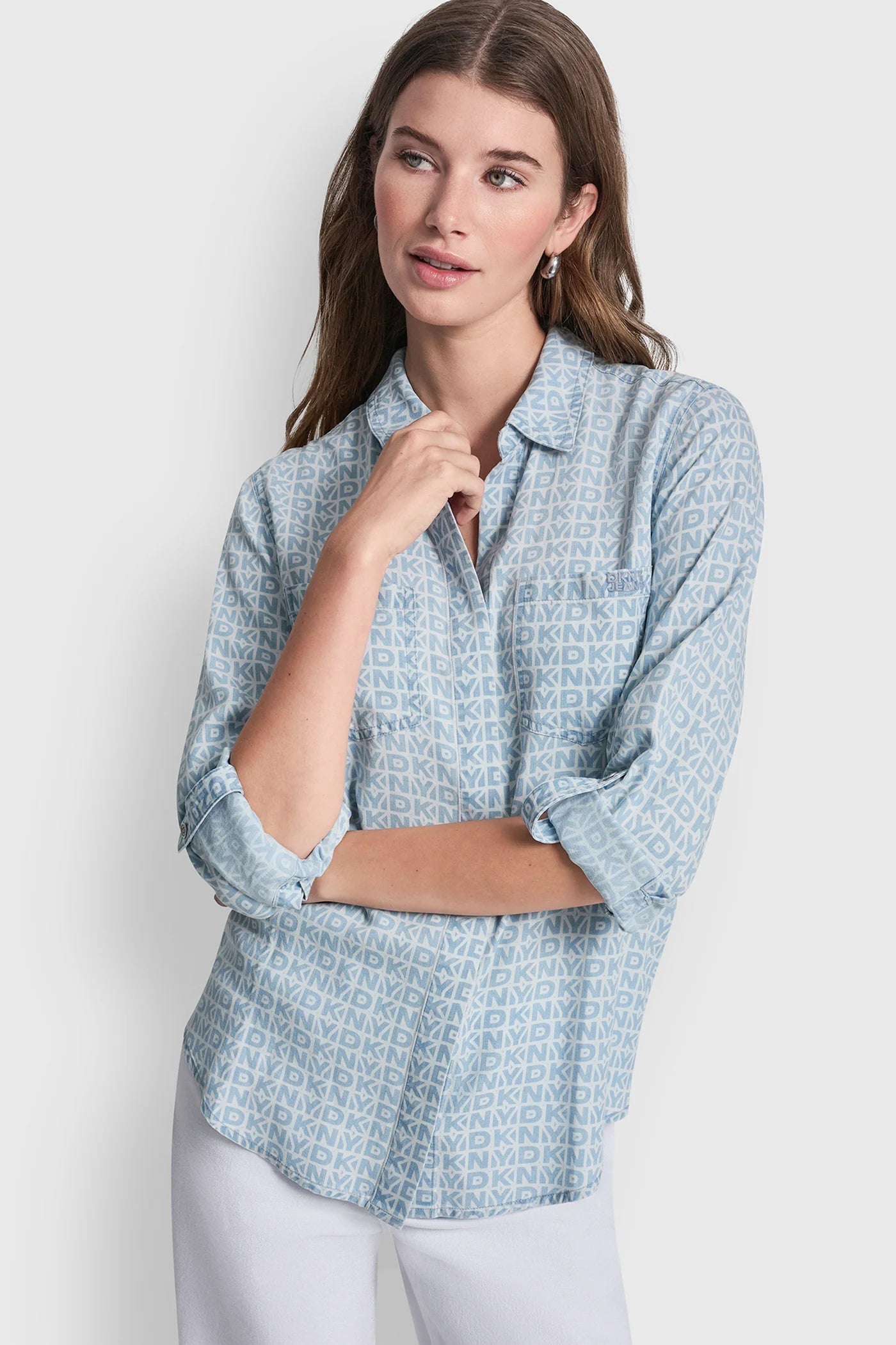 GARMENT DYE SPLIT BACK SHIRT