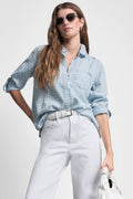 GARMENT DYE SPLIT BACK SHIRT