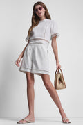 HIGH-RISE LINEN-BLEND SHORT