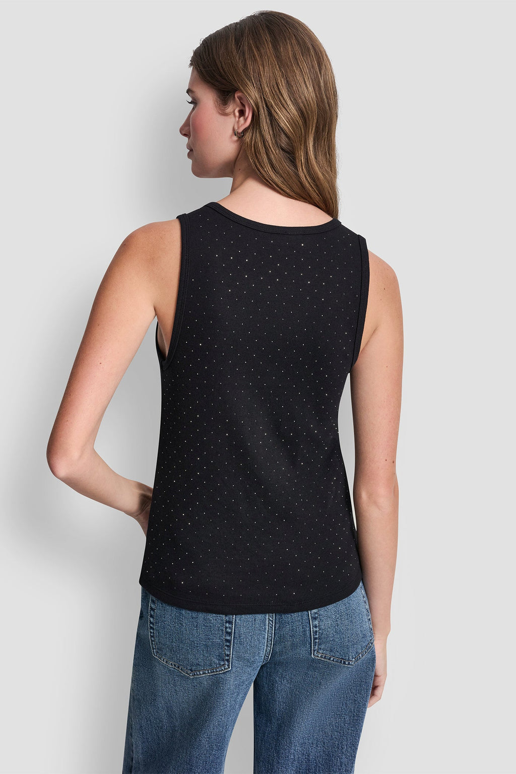 RHINESTONES V-NECK TANK