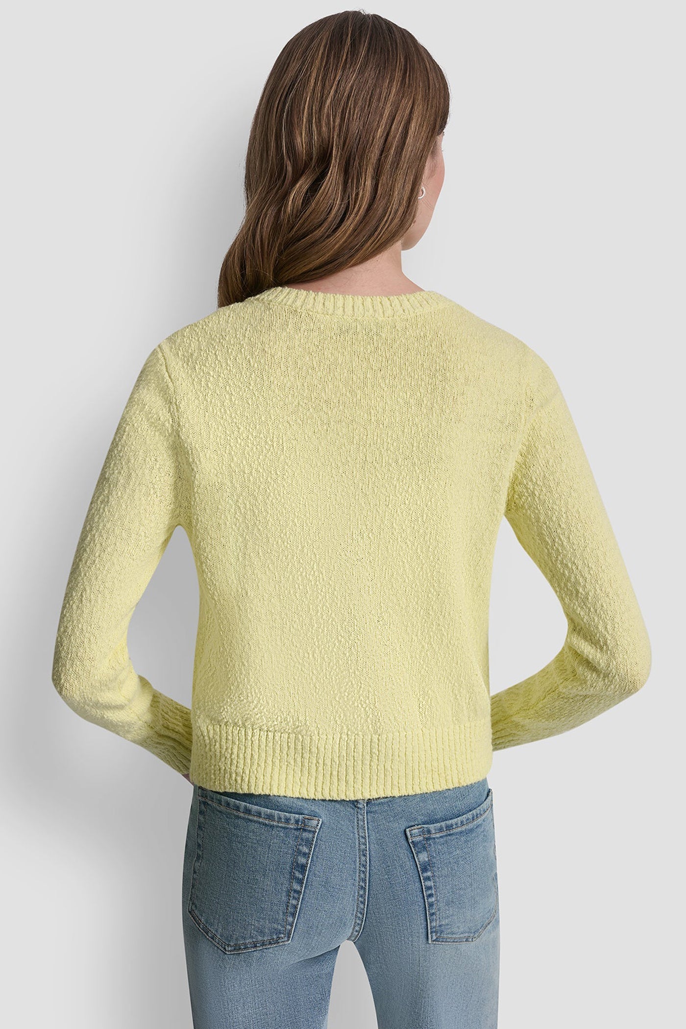 CREW NECK CARDIGAN WITH PATCH POCKETS
