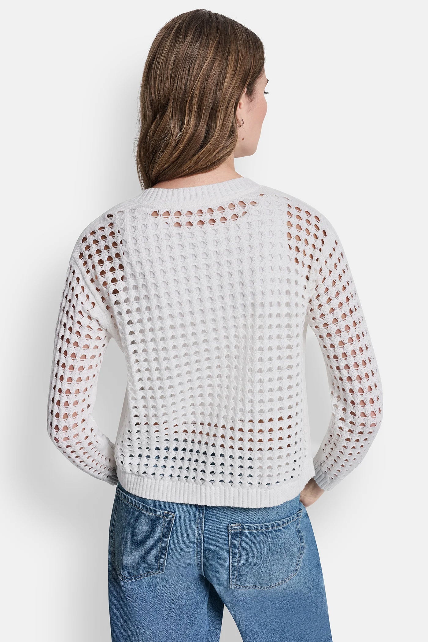 OPEN STITCH DROP SHOULDER CARDIGAN