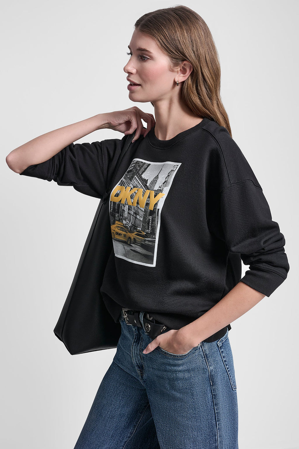 DKNY TAXI PHOTOREAL LOGO SWEATSHIRT