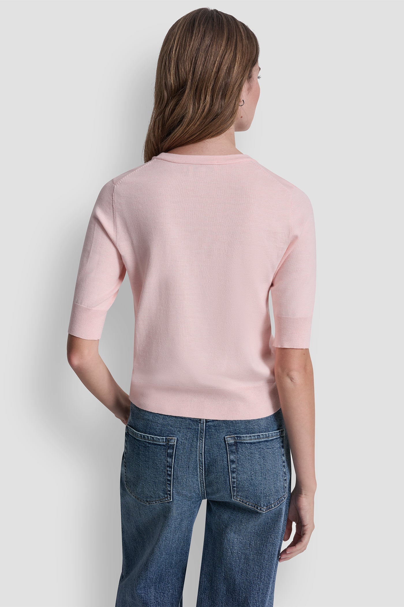 ELBOW SLEEVE CREW NECK SWEATER