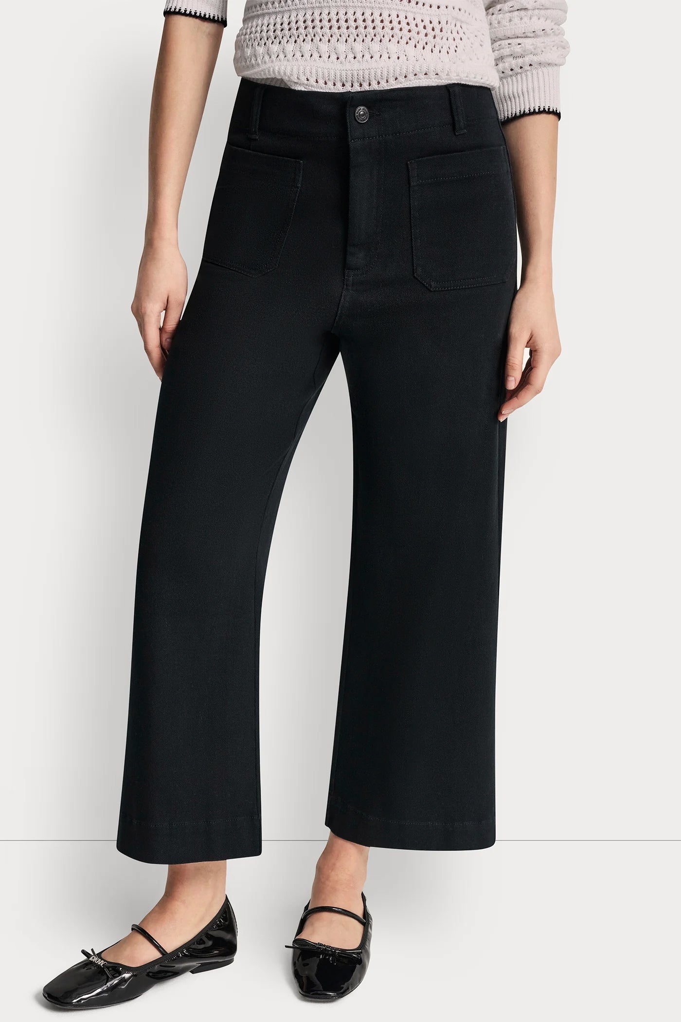 HIGH-RISE CROPPED WIDE LEG PANTS