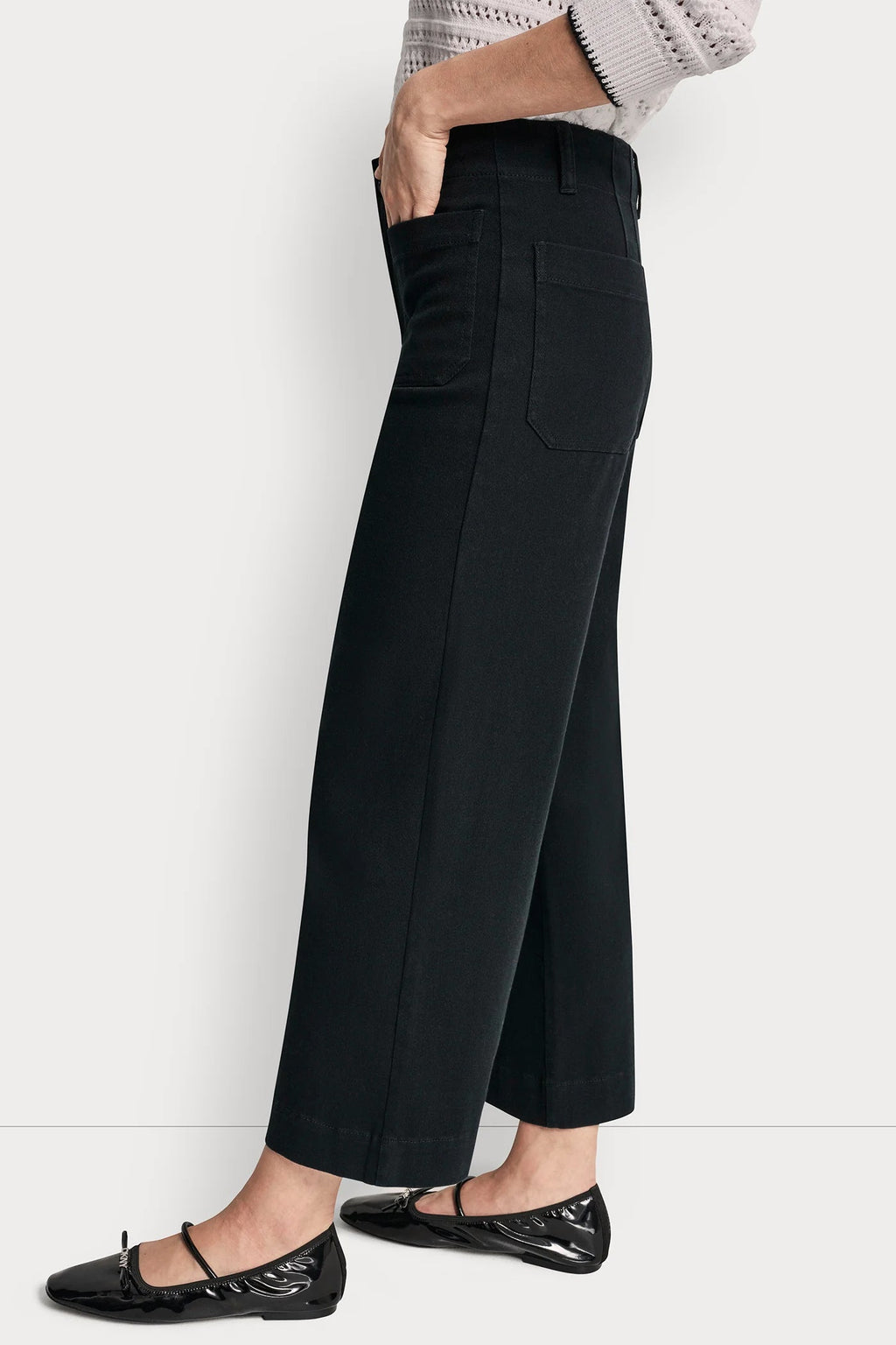 HIGH-RISE CROPPED WIDE LEG PANTS