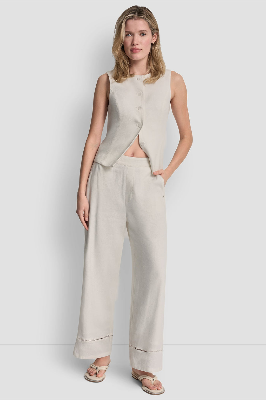 LINEN-BLEND PANT