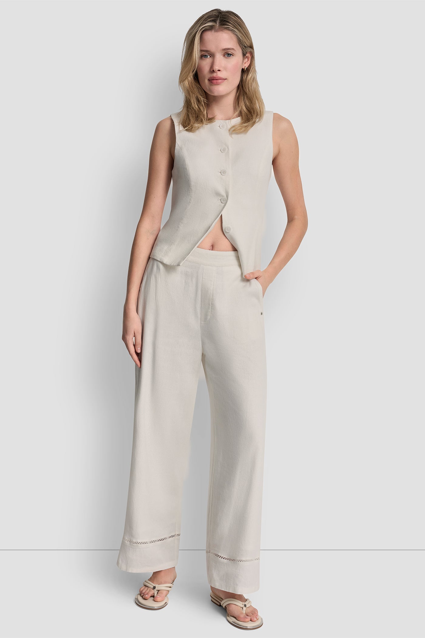 LINEN-BLEND PANT