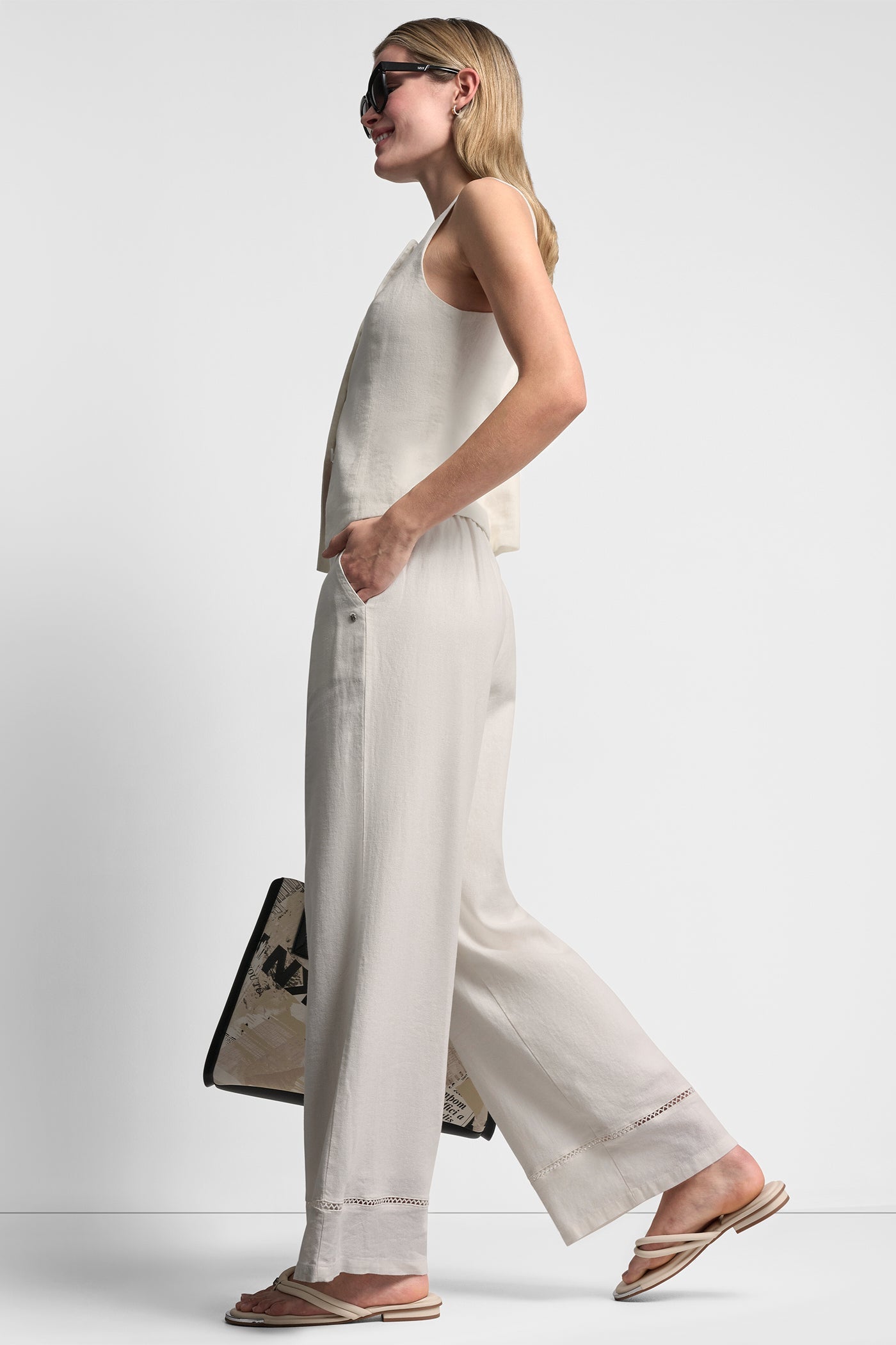 LINEN-BLEND PANT