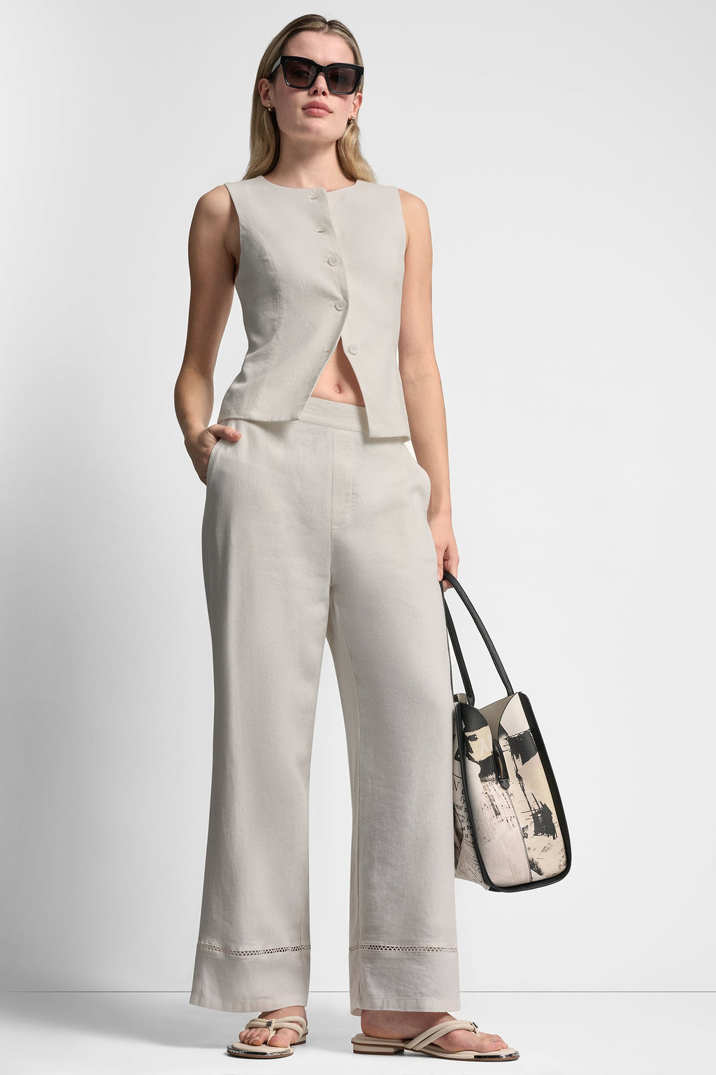 LINEN-BLEND PANT