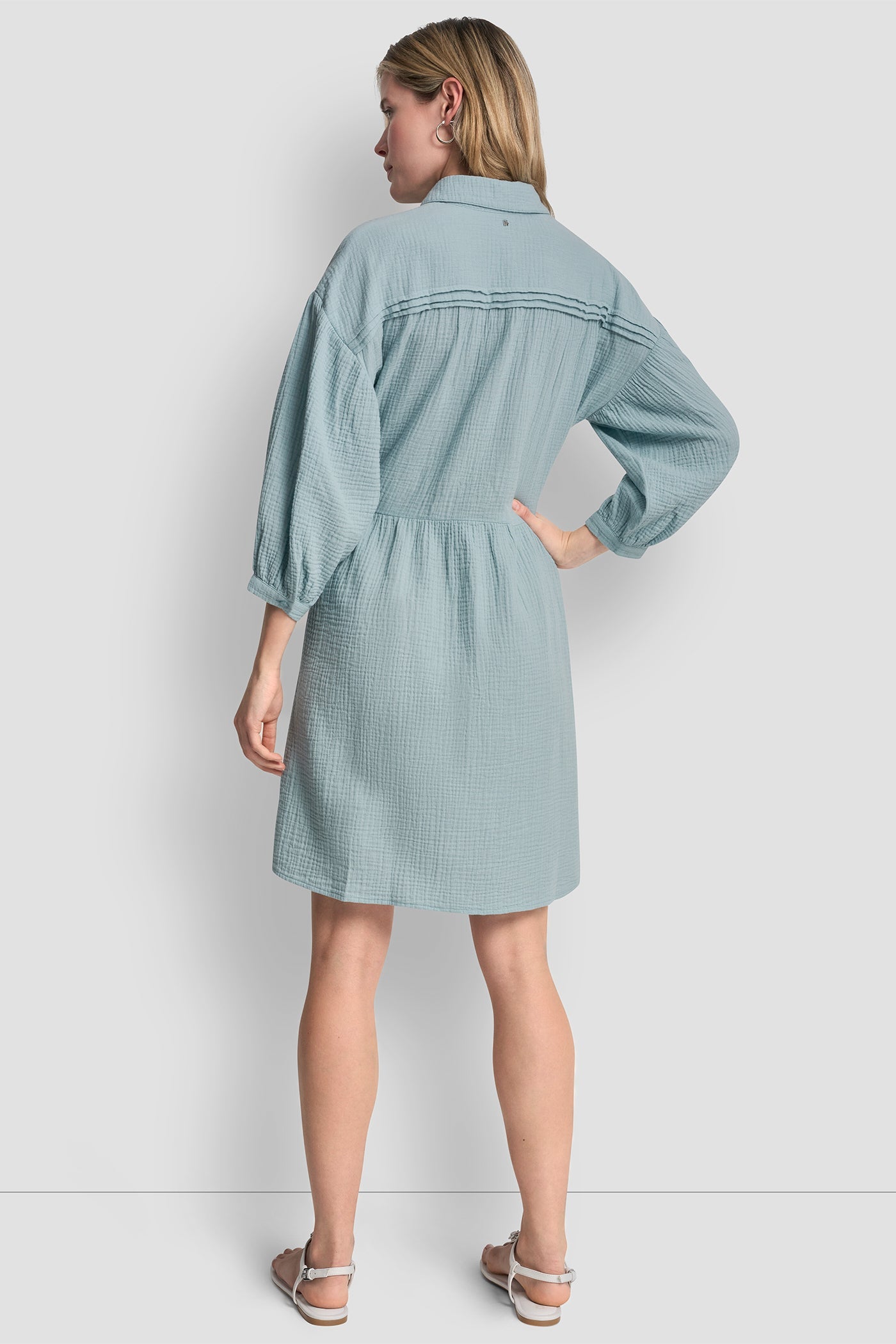 GAUZE V-NECK DRESS