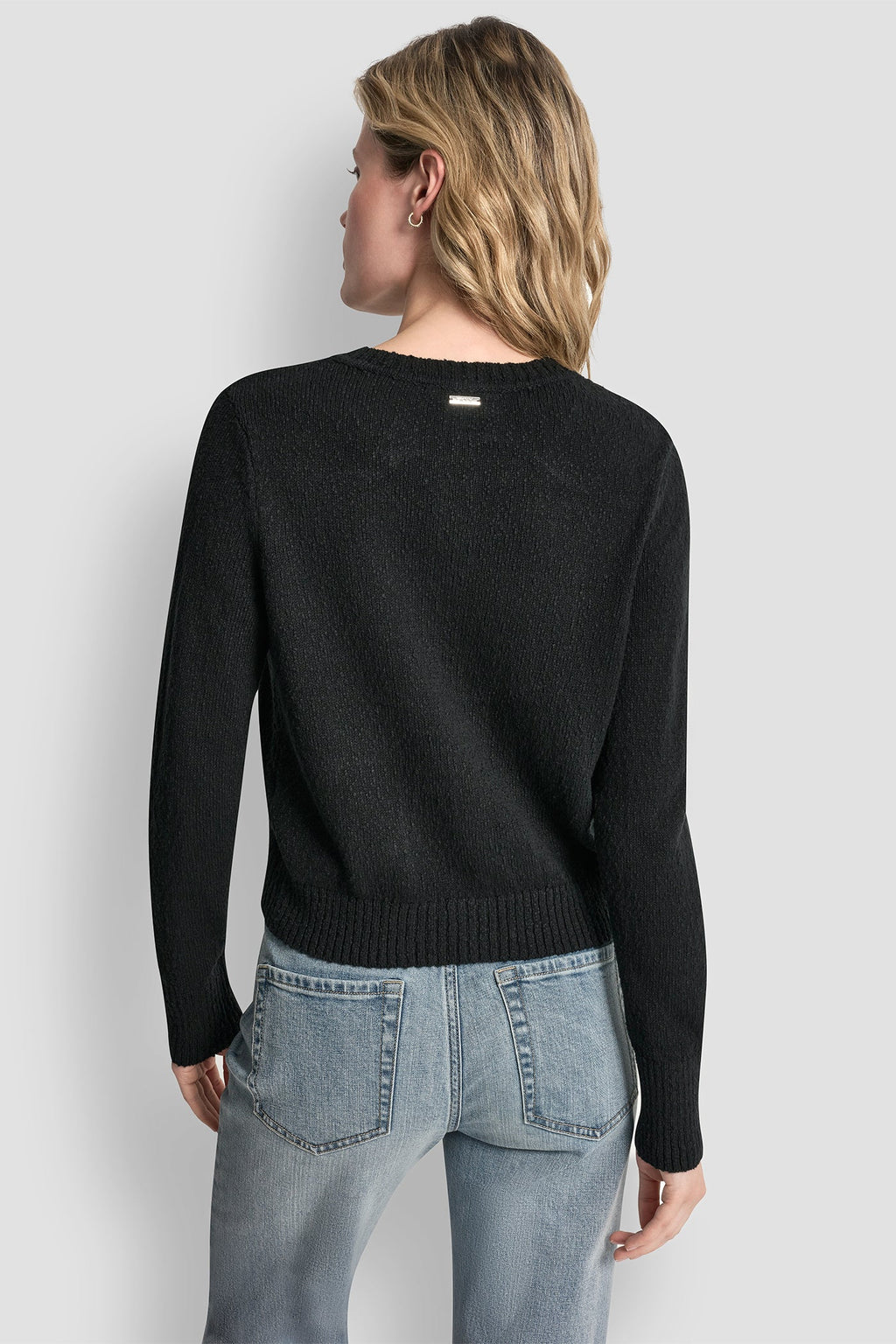 CREW NECK CARDIGAN WITH PATCH POCKETS