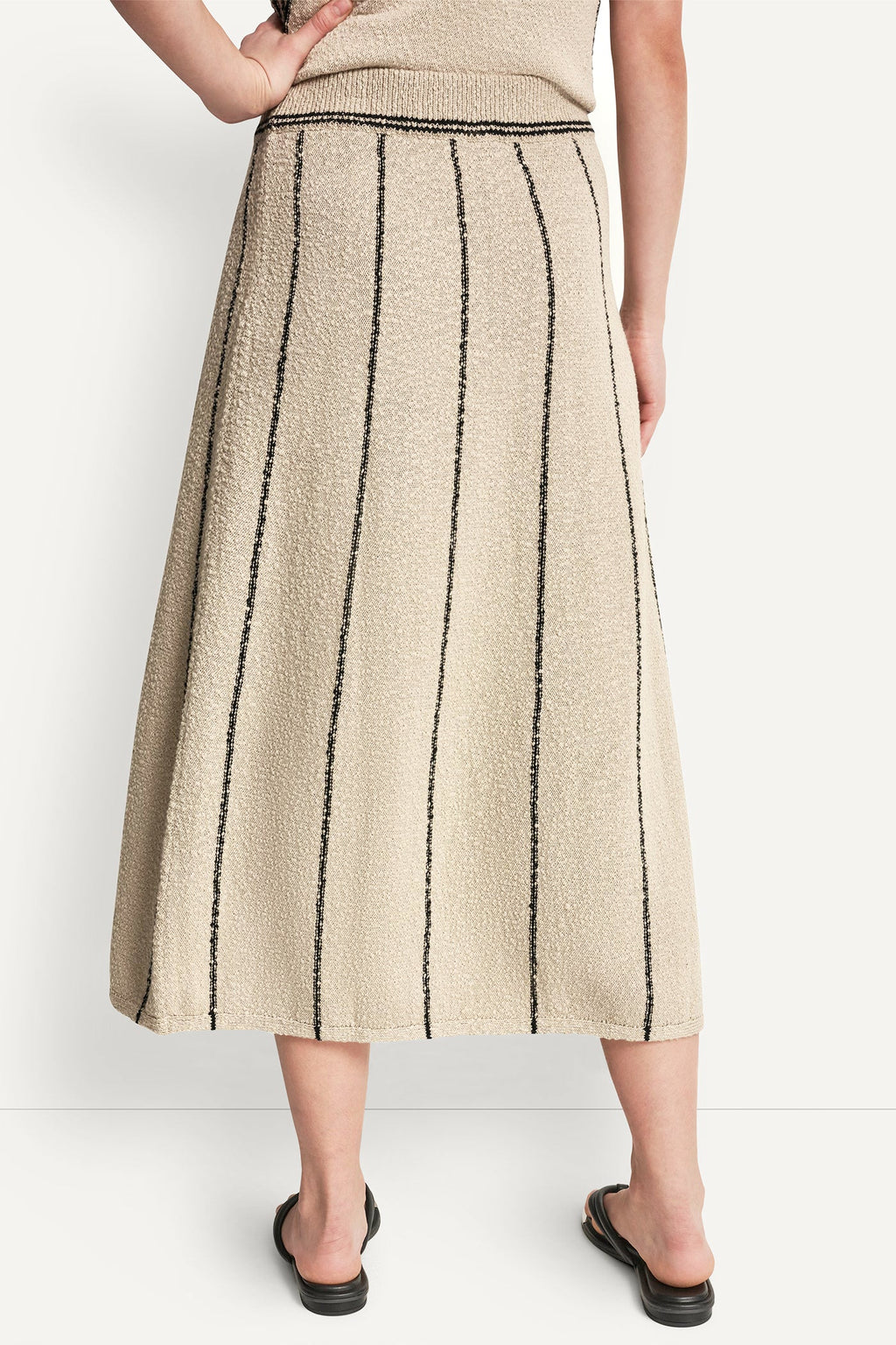 PULL-ON MAXI SKIRT WITH STRIPE DETAIL