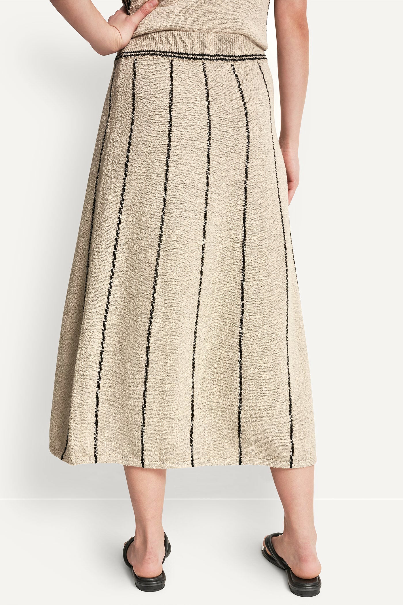 PULL-ON MAXI SKIRT WITH STRIPE DETAIL
