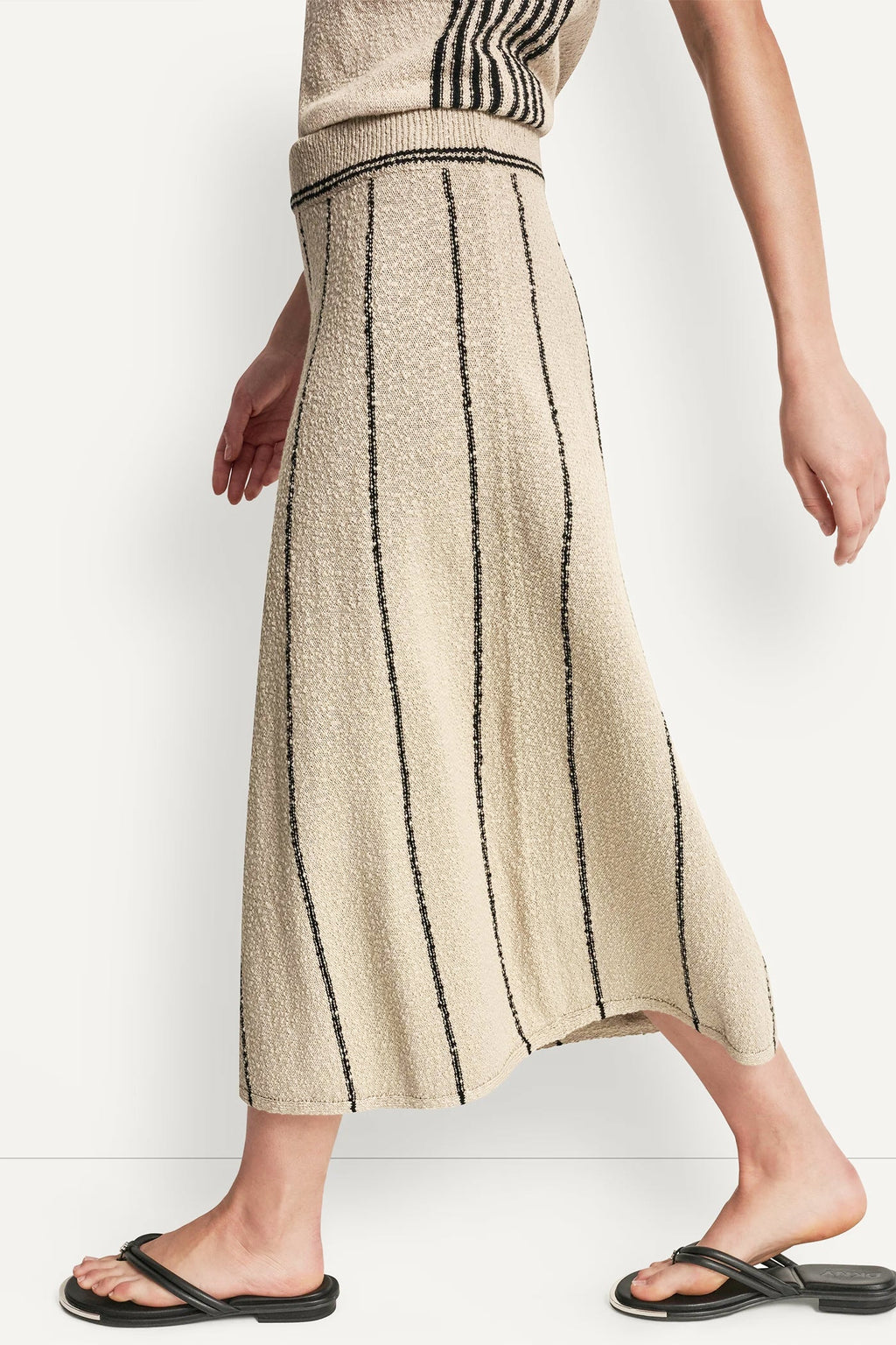 PULL-ON MAXI SKIRT WITH STRIPE DETAIL