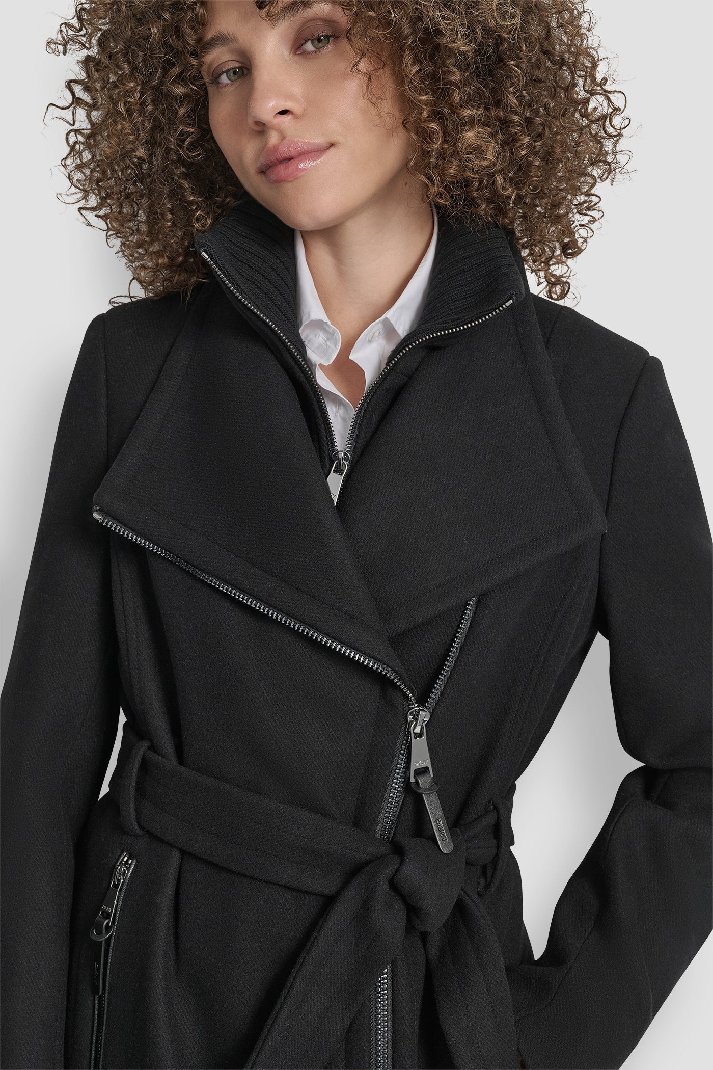 WOOL WRAP JACKET WITH INSERT