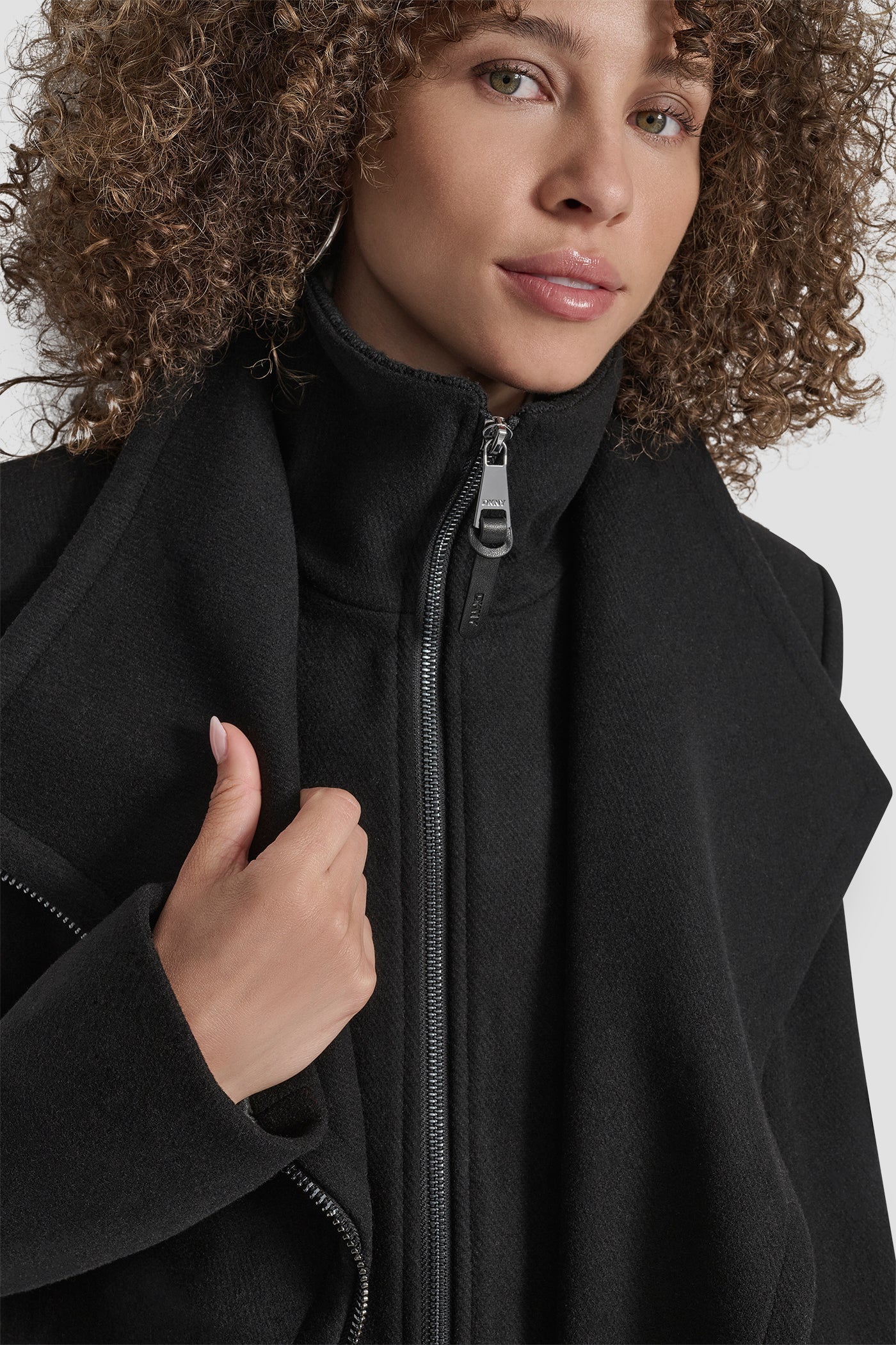 WOOL WRAP JACKET WITH INSERT