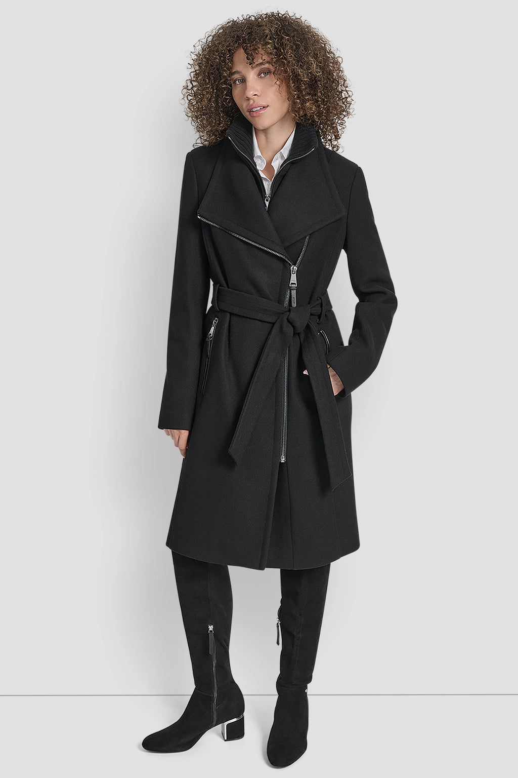 WOOL WRAP JACKET WITH INSERT