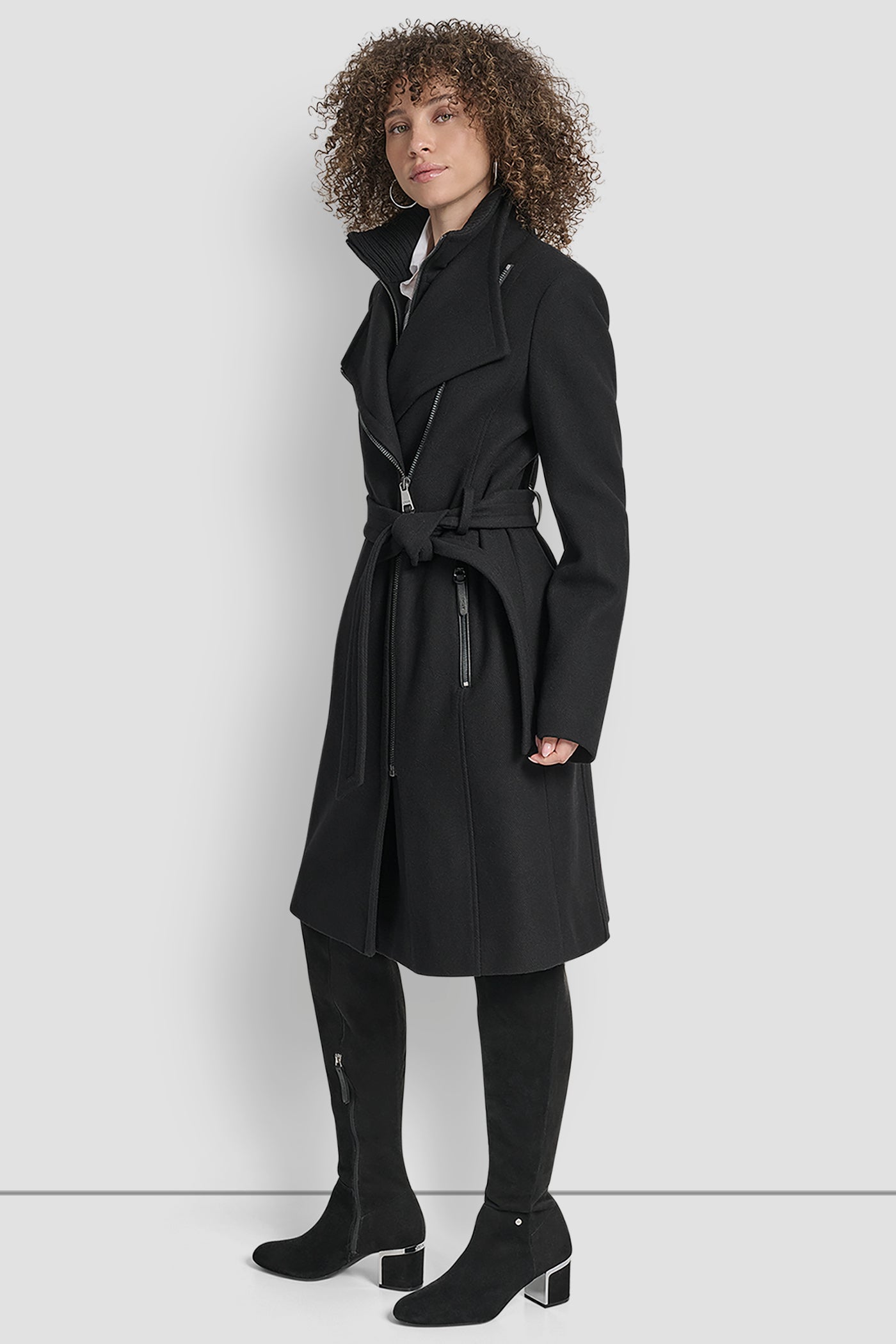 WOOL WRAP JACKET WITH INSERT
