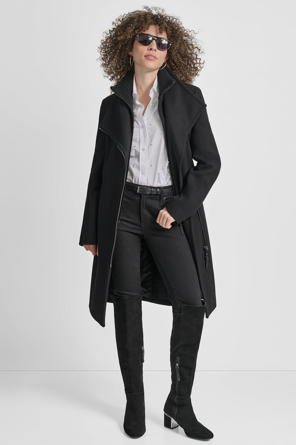WOOL WRAP JACKET WITH INSERT