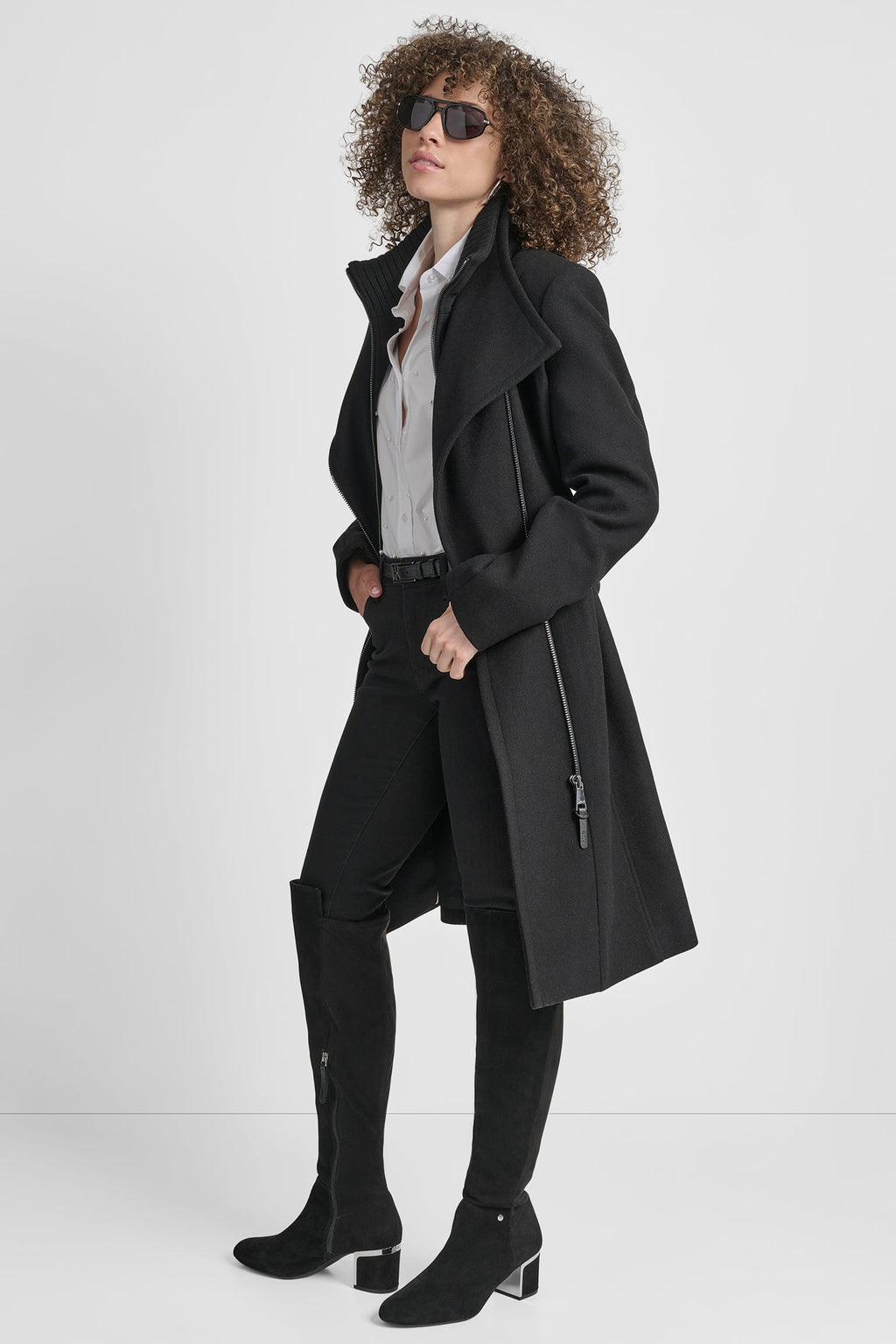 WOOL WRAP JACKET WITH INSERT