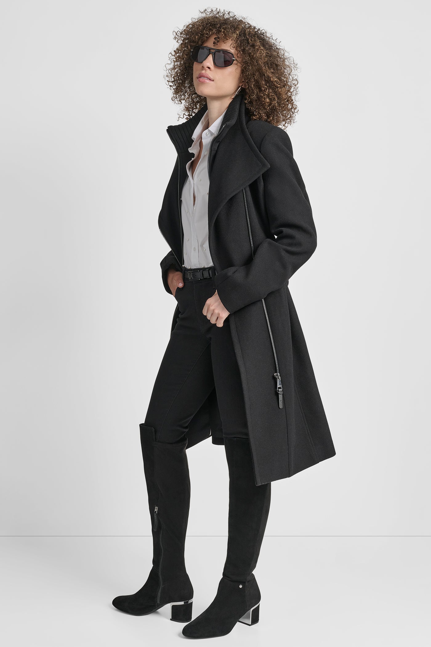 WOOL WRAP JACKET WITH INSERT